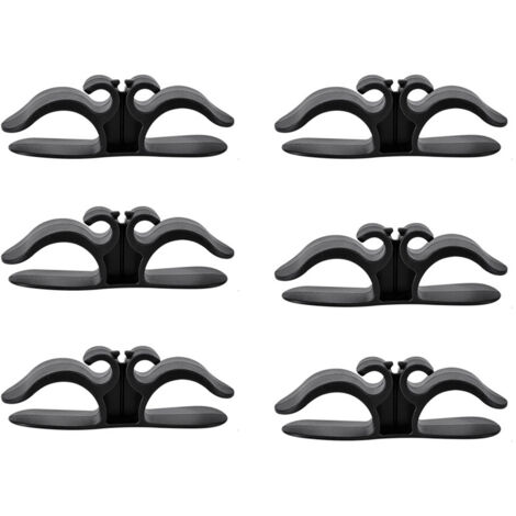 Organisateur de cordon de cuisine, 9,6 x 3 cm, petit enrouleur de cordon multifonctionnel pour appareils de cuisine, noir, 6 pièces.