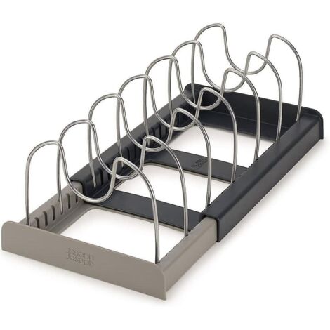 Organisateur de couvercles de casseroles, support pour couvercles de casseroles, étagère métallique pour ranger les ustensiles de cuisine, organisateur de rangement pour assiettes de cuisine