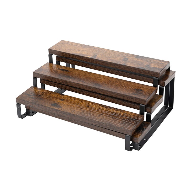 Étagères à Épices en Bois Organisateur de support à épices en bois à 3 niveaux pour armoire, organisateur d'étagère à épices extensible pour comptoir