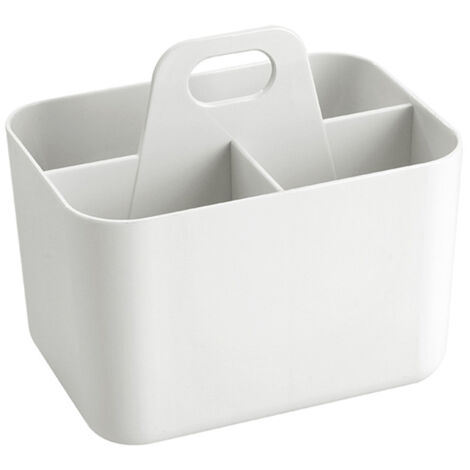 Organisateur de douche compartimenté - Porte-savon étagère de salle de bain - Rangement pour produits de douche - Caddy mural et de cabinet