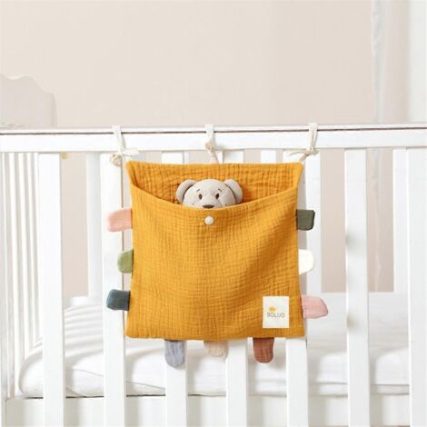 Organisateur de lit bébé, sac de rangement en coton J--