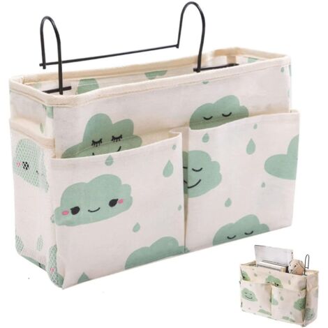 Organisateur de lit mezzanine, sac de rangement suspendu pour lit mezzanine, pochette de rangement suspendue pour table de chevet de lit mezzanine, pochette de table de chevet pour livre, magazine, té