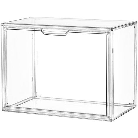Organisateur de Livre de Bureau Transparent BoîTe de Rangement de Magazines Anti-PoussièRe PréSentoir en Plastique éPaissi Vitrine D'éTagèRe