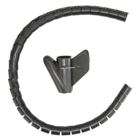Organisateur de manchons de câbles, gestion des fils enroulés, Tube d'enroulement, Type ouvert avec Clip, 10 mètres, diamètre noir 16mm