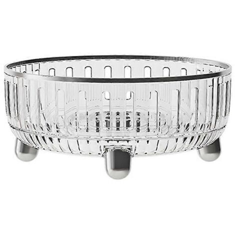 Organisateur de maquillage rotatif à 360 degrés pour coiffeuse, blanc transparent, B--