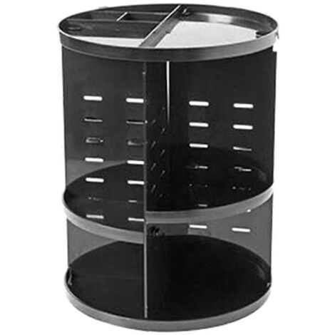 Organisateur de maquillage rotatif à 360°, support de rangement rotatif et ajustable à monter soi-même, grande capacité de maquillage