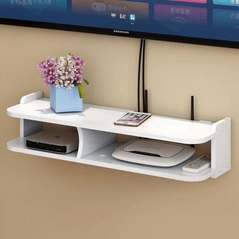 Organisateur de Montage Flottante étagère Mural pour TV Box Décodeur de Routeur WiFi Support - 50 cm