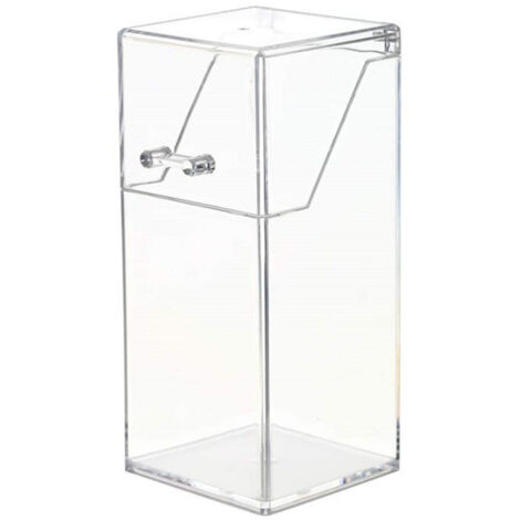 Organisateur de pinceaux de maquillage et de bijoux en acrylique transparent avec couvercle, adapté à la coiffeuse, à la chambre et à la salle de bain (perles et pinceaux non inclus).