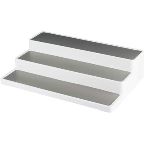 Organisateur de Placard/étagère de Cuisine antidérapant à 3 Niveaux,Organisateur de Rangement à Plusieurs Niveaux Extensible,Organisateur de Maquillage, étagère à Pots à épices-Fei Yu