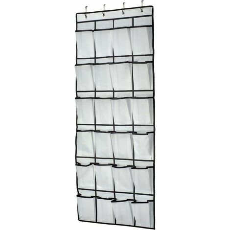 Organisateur de porte pour chaussures, organisateur suspendu multifonctionnel, sac de rangement suspendu pour chambre à coucher, salle de bain, placard, rangement pour chaussures suspendues, 24 sacs,