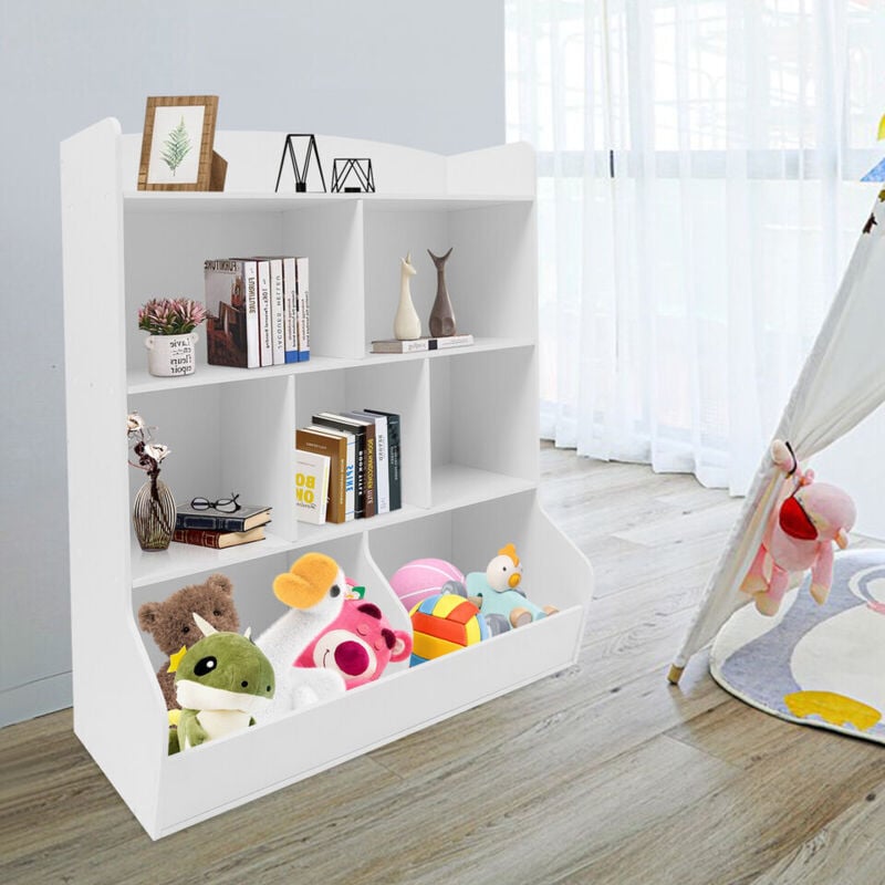 Organisateur de rangement de jouets pour enfants, étagère à livres pour enfants, organisateur de rangement pour garçons et filles