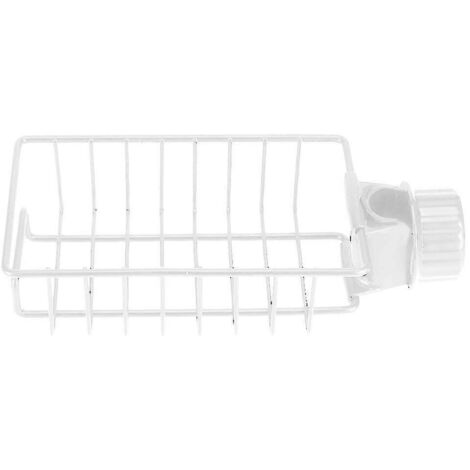Organisateur de rangement pour robinet d'évier de cuisine, éponge et savon, égouttoir, étagère, accessoires de salle de bain, blanc