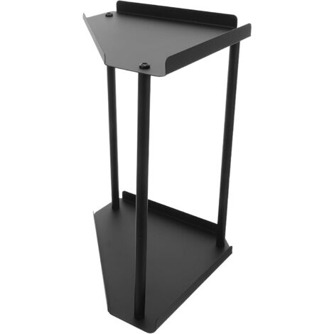 Organisateur de Salle de Bain Métal Double Étagère Rangement Coin Comptoir