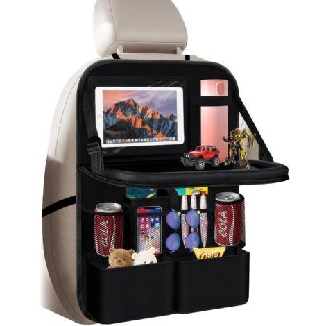Organisateur de siège de voiture, 1 pièce, organiseur de siège arrière de voiture, protection de dossier pour enfant, multifonction, étanche, avec table pliante, poche pour tablette et de