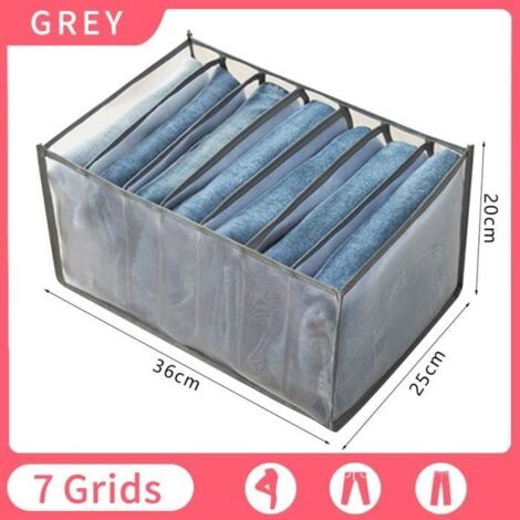 Organisateur de sous-vêtements - 7grids - Gris - Tissus non tissés - Pliable - Mixte