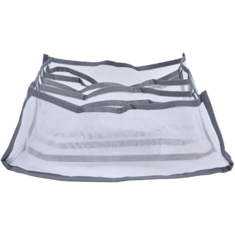 Organisateur de sous-vêtements en maille pliable, boîte de rangement respirante pour chaussettes, soutiens-gorge et culottes, 6 compartiments