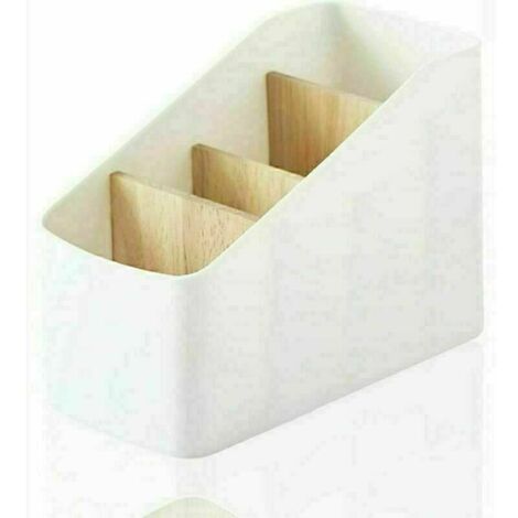 Organisateur de télécommande à 4 compartiments, boîte de rangement de bureau détachable, support de
