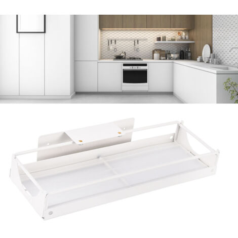 Organisateur de tiroir à glissière pour placard sous l'évier en acier carbone avec adhésif fort pour cuisine/salle de bains (modèle 350x115mm, 1 unité)