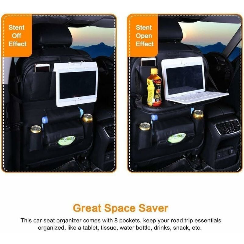 Organisateur de Voiture 1Pc Organiseur de siège arrière avec Table et Protection de Dossier pour siège de Voiture pour Enfant avec Compartiment pour