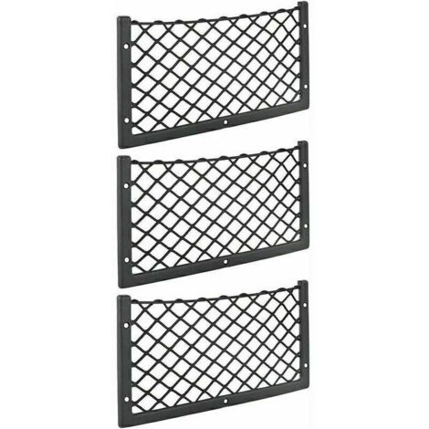 Organisateur de voiture 36x18cm Filet de stockage à haute élastiCôté Filet à losanges de classement (3 pièces)-Fei Yu