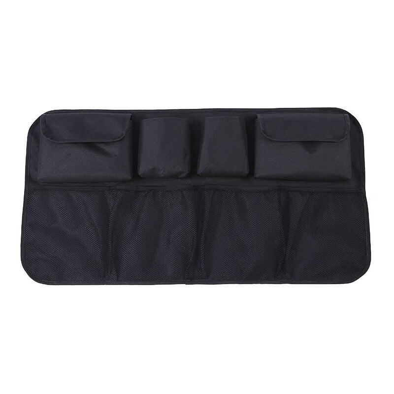 Organisateur de voiture pour dossier de siège arrière et coffre, noir