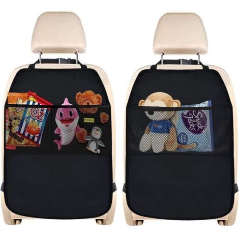 Organisateur de voiture - Universel - 2 PCS - Tissu Oxford étanche - Protection siège enfant - Noir