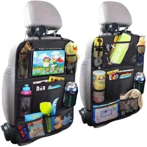 Organisateur de voiture - Universel - Noir - 9 poches - Tissu Oxford - Support pour tablette