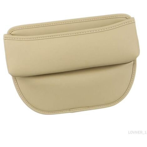 Organisateur d'écart de siège de voiture Boîte de rangement latérale pour console automatique Organisateur de siège de Beige