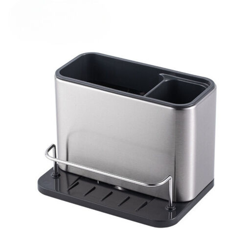 Organisateur d'évier en acier inoxydable, étagère de comptoir