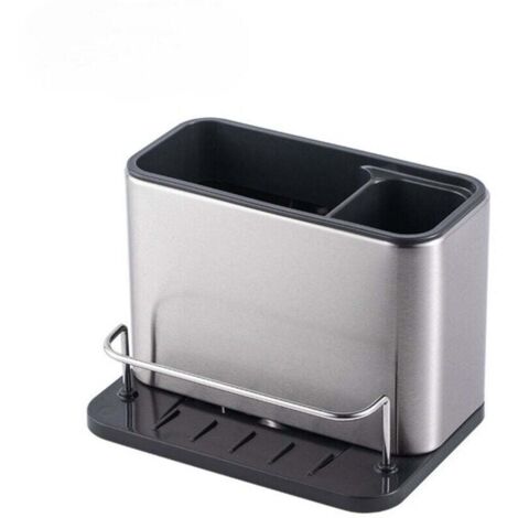 Organisateur d'évier - Étagère de cuisine - Rangement de cuisine - Organisateur de comptoir - Étagère d'évier en acier inoxydable - Étagère de comptoir - Organisateur de cuisine