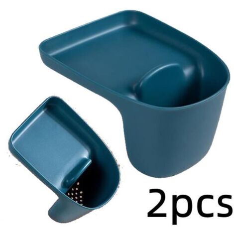 Organisateur d'évier - Non spécifié - Panier de vidange - Ventouse - Matériau PP - Couleur Bleu