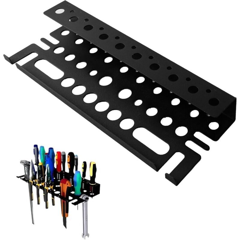 Organisateur d'outils Assemblé Mural 40cm porte-outil Mural d'outil Métallique d'outils de Roulement pour Tournevis, clé, Support de Marteau, outil à