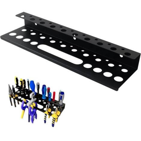 Organisateur d'outils Assemblé Mural porte-outil Mural d'outil Métallique d'outils de Roulement pour Tournevis, clé, Support de Marteau, outil à main pour atelier, hangar, gara