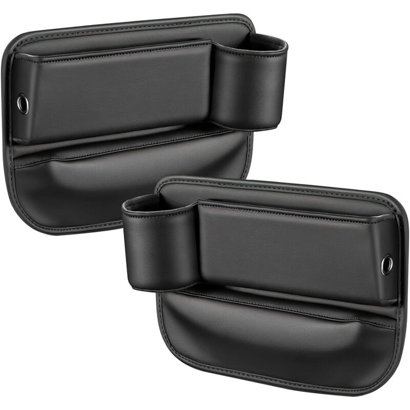 Organisateur écart de siège de Voiture, 2 Pcs Cuir PU Boîte de Rangement pour Siège, Boîte De Rangement D'espace De Siège D'auto, pour Mobiles Clés