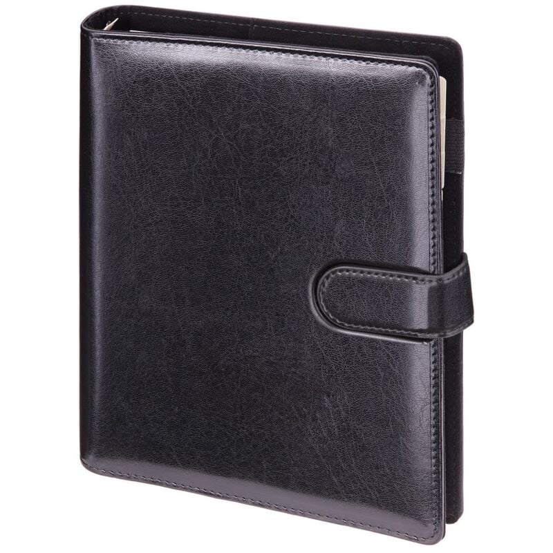 Organisateur Genua premium noir avec insert remplaçable 17,5x23,5cm avec calendrier