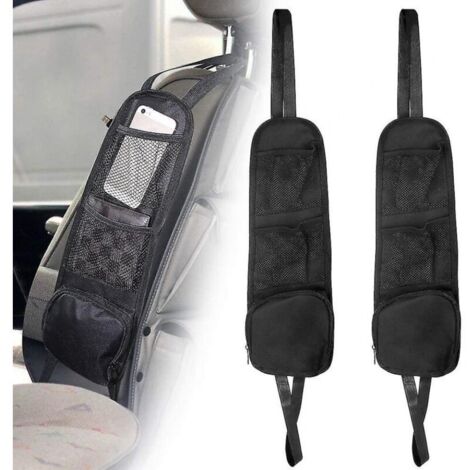 Organisateur latéral de siège de voiture 2 pièces, côté organisateur de siège de voiture pliable, organisateur de siège de voiture étanche, sac suspendu multifonctionnel
