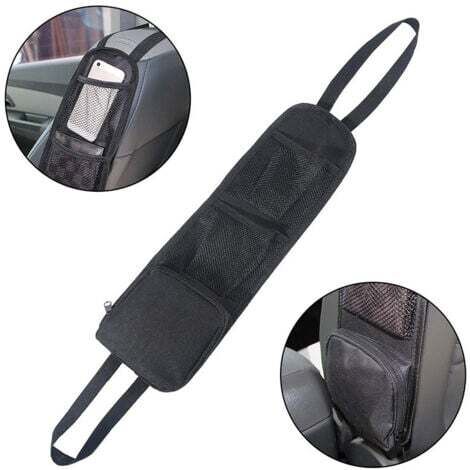 Organisateur Latéral de Siège, Sac de Rangement, Support de Téléphone, Poche en Filet pour Tous les Sièges d'auto de Passager Avant pour Voitures, Camions