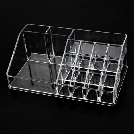 Organisateur Maquillage Acrylique Bote à Bijoux Transparent de Maquillage Pinceaux Cosmétique Pot de Rangement de Brosses Porte pour Salle de Bain, Chambre à Coucher, Coiffeuse,