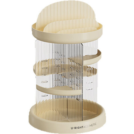 Organisateur maquillage rotatif, rangement cosmétiques transparent multi niveaux