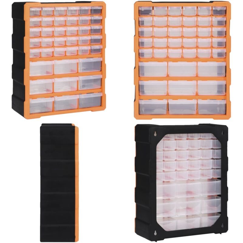 Organisateur multi-tiroirs avec 39 tiroirs 38x16x47 cm - organisateur multi-tiroirs - organisateurs multi-tiroirs - Home & Living - Orange