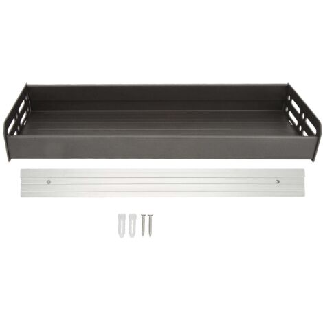 Organisateur mural de 40 cm pour épices, étagères de douche amovibles, rangement multifonctionnel pour salle de bain, cuisine et chambre, gris
