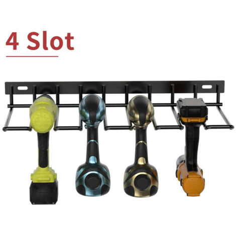 Organisateur mural pour outils électriques, 4 emplacements, porte-outils pour garage, abri à outils