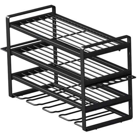 Organisateur Mural pour Outils électriques, Solution de Rangement Pratique, 4 Couches 4 Crochets