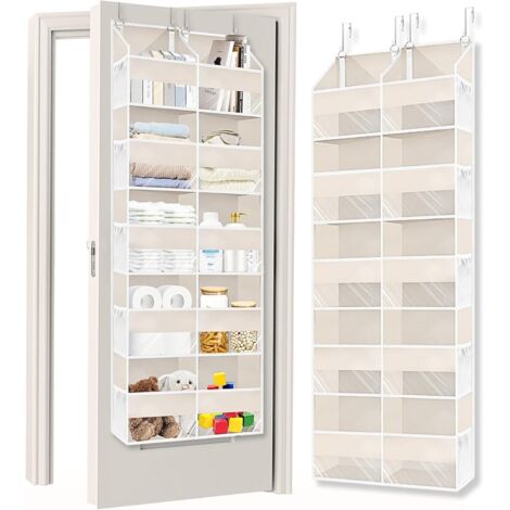 Organisateur Porte - 5 Niveaux - 10 Compartiments - Capacité 36 kg - Largeur 50 cm - Pour Placard Salle De Bain Chambre - 1 Pièce