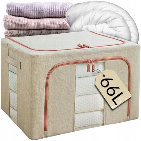 ORGANISATEUR POUR LITERIE, VÊTEMENTS, COUETTES, COUVERTURES 50X40X33 66L