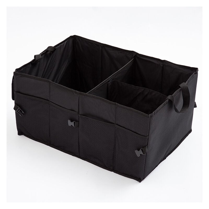 Organisateur Rangement Coffre Voiture Multifonctionnel, Pliable et Étanche Boite Rangement Voiture avec Multi Compartiments, Réglable Sac Rangement