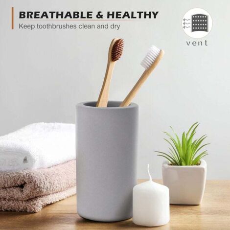 Organisateur Salle De Bain Porte-Brosse À Dents Diatomite Séchage Rapide Support Dentifrice Pinceaux Maquillage Rasoirs