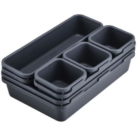 Organisateur Tiroir Bureau Cuisine Plateaux 8PCS Rangement Séparateurs de Tiroir en Plastique Très Profond pour Bureau et Maison