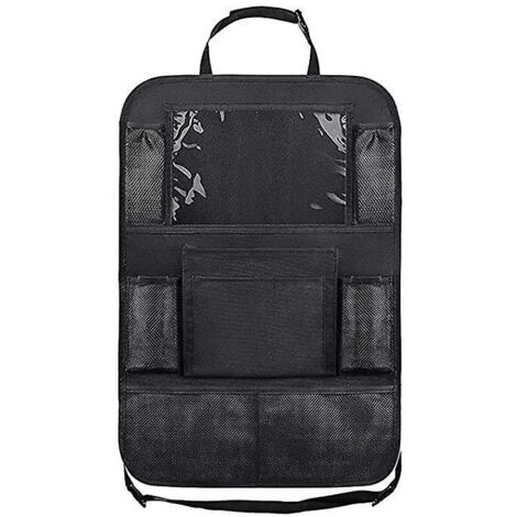 organisateur Voiture Enfant, 1pcs Rangement Voiture Auto Accessoire Voiture Interieur, Support Pour Tablette Transparent 10 Poches, Noir