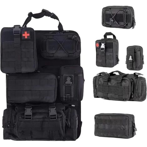 Organisateur Voiture Enfant, 5 Poches, Noir, Avec 5 poches, Convient à Tous Les Véhicules